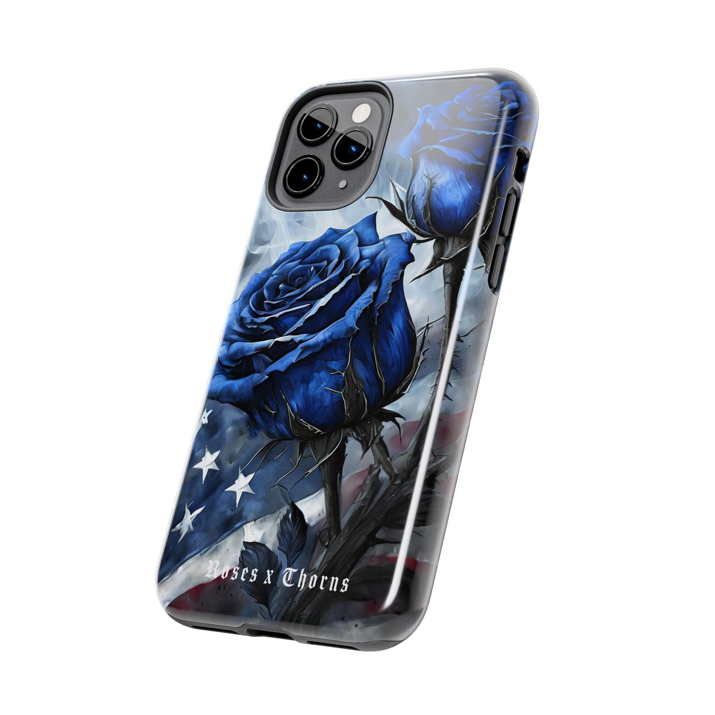 American Blue Roses x Thorns Phone Cases