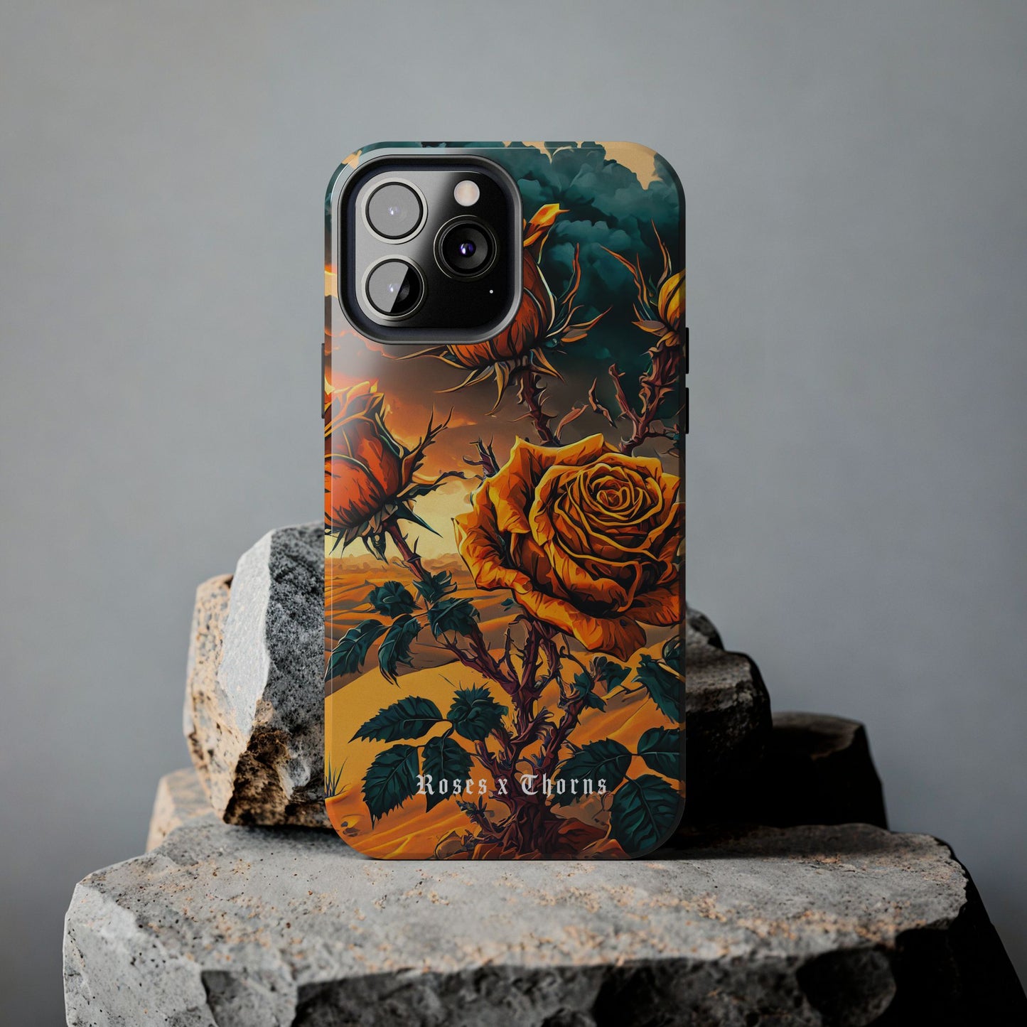 Orange Desert Roses x Thorns Phone Cases