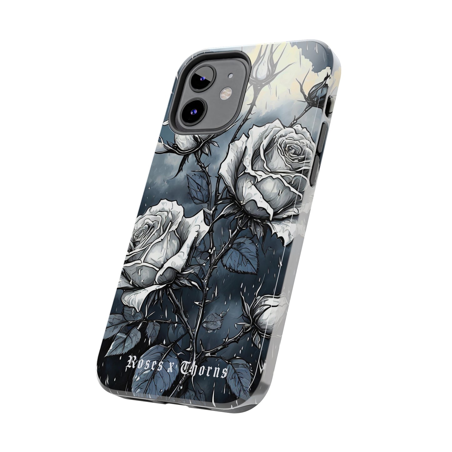 White Roses x Thorns Tough Phone Cases