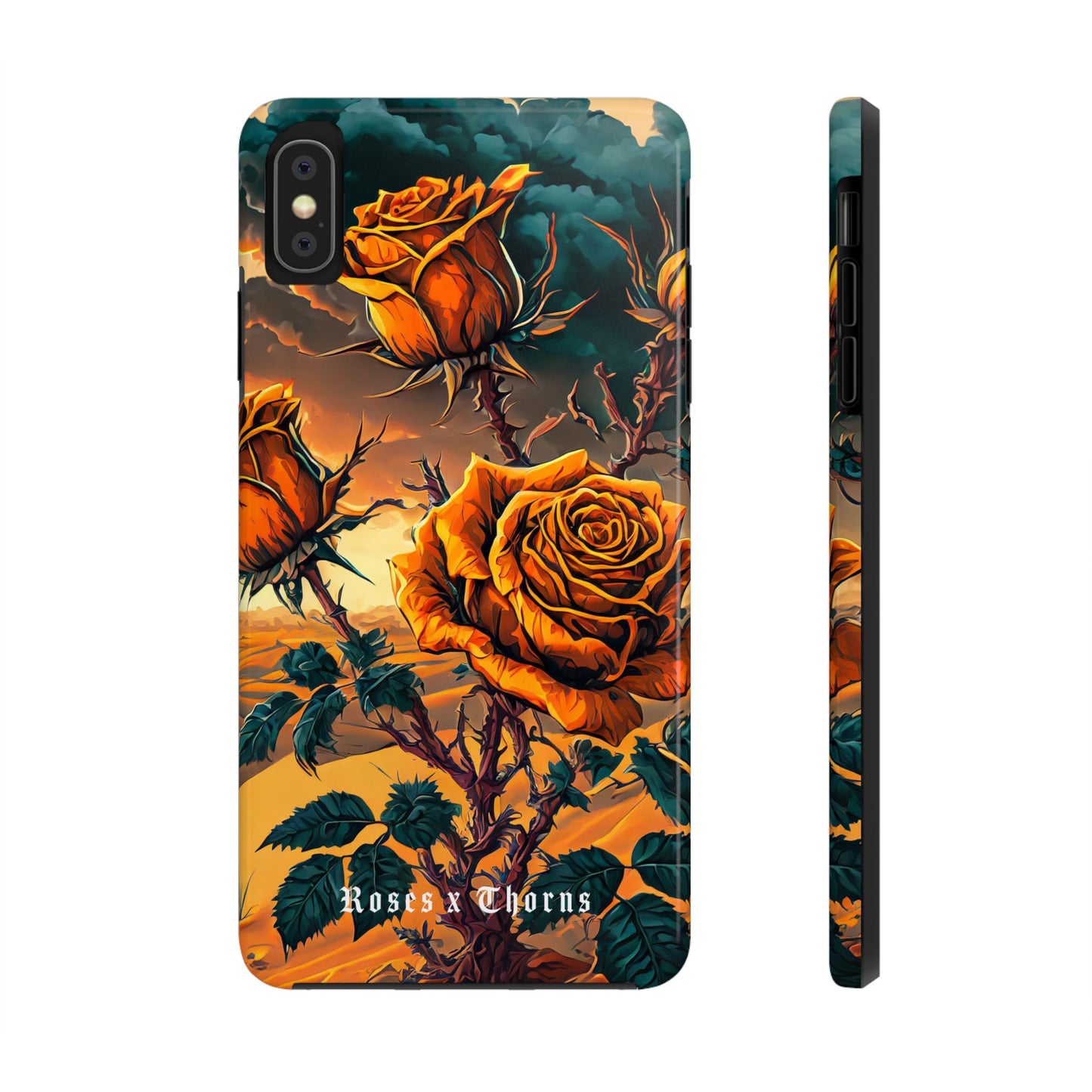 Orange Desert Roses x Thorns Phone Cases