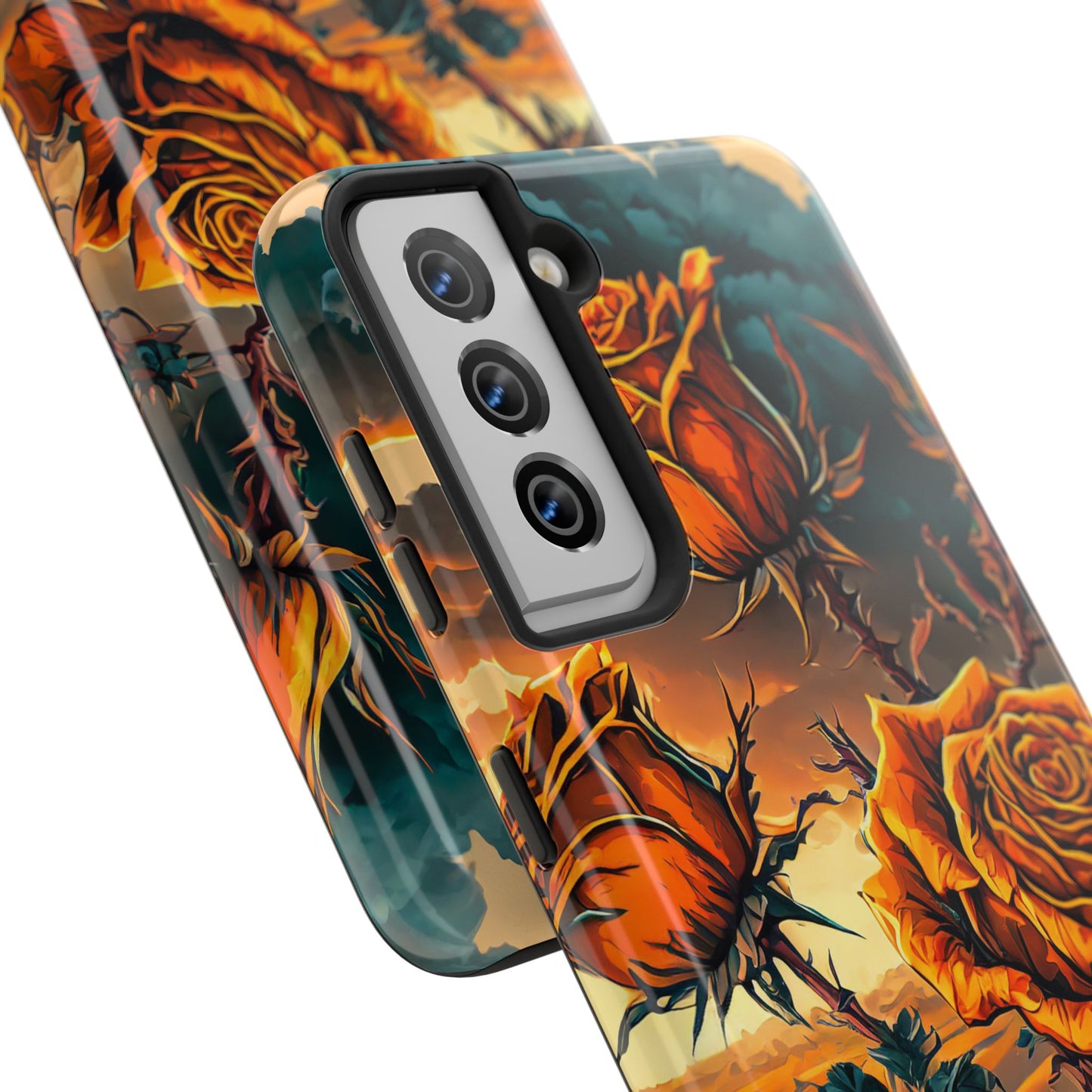 Orange Desert Roses x Thorns Phone Cases