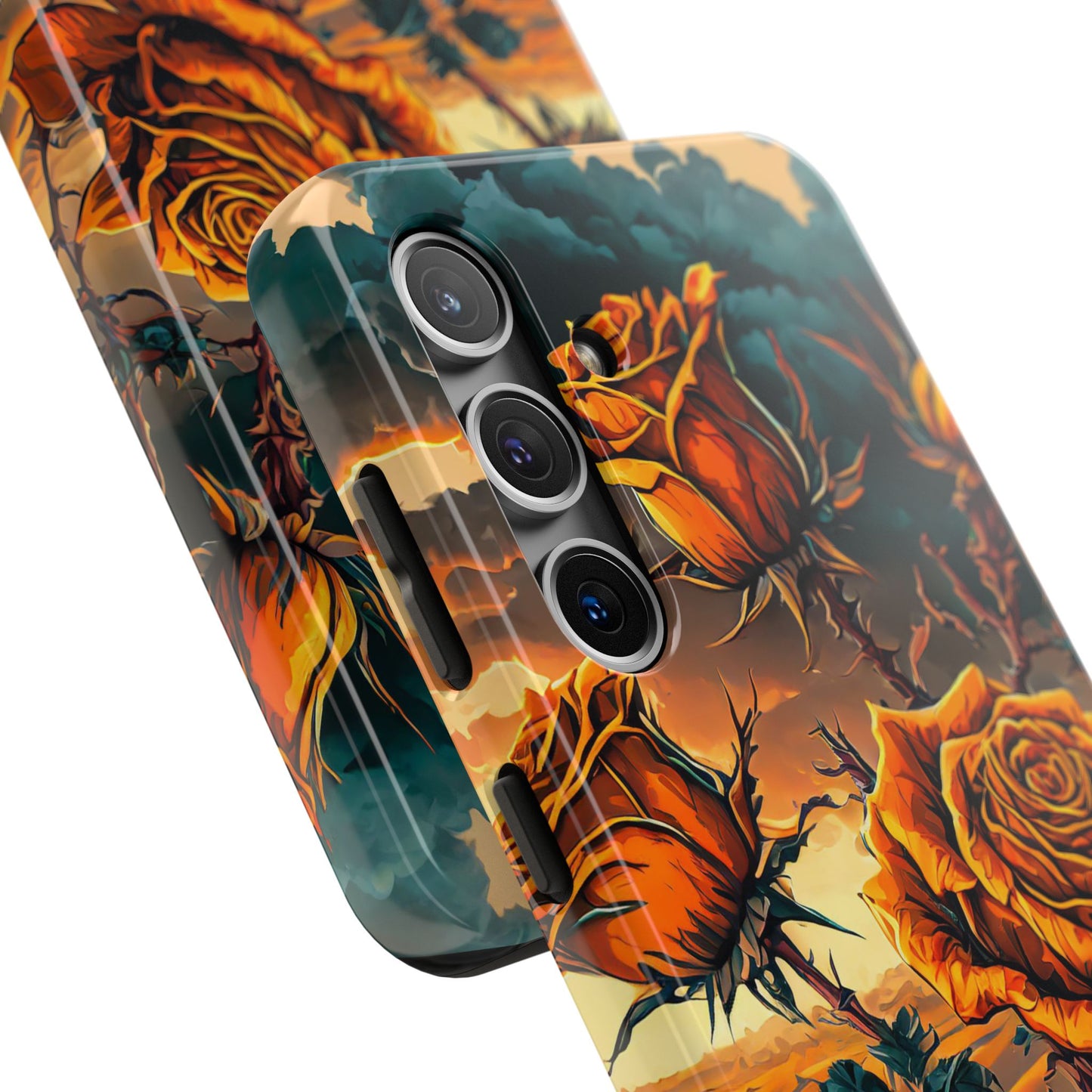 Orange Desert Roses x Thorns Phone Cases