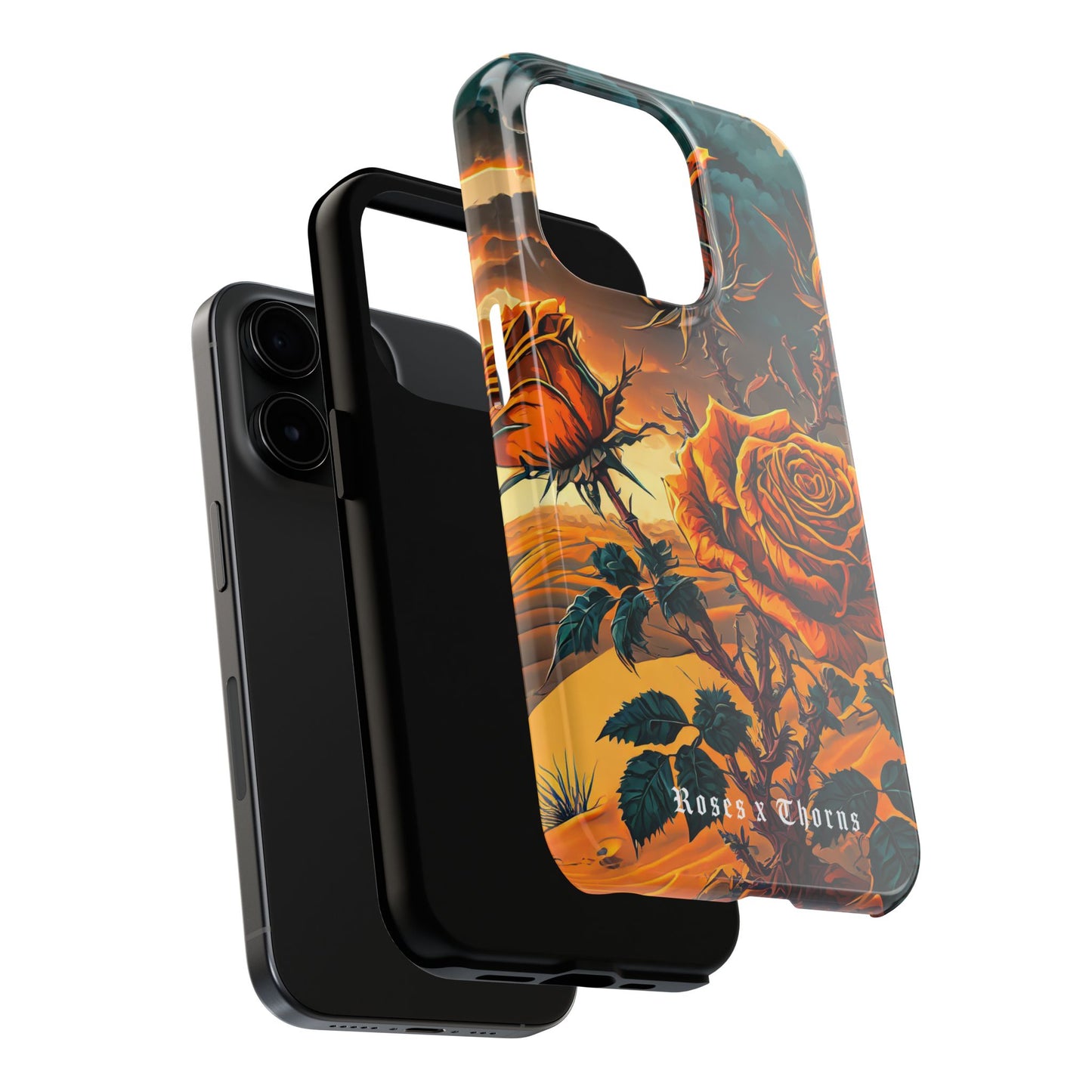 Orange Desert Roses x Thorns Phone Cases