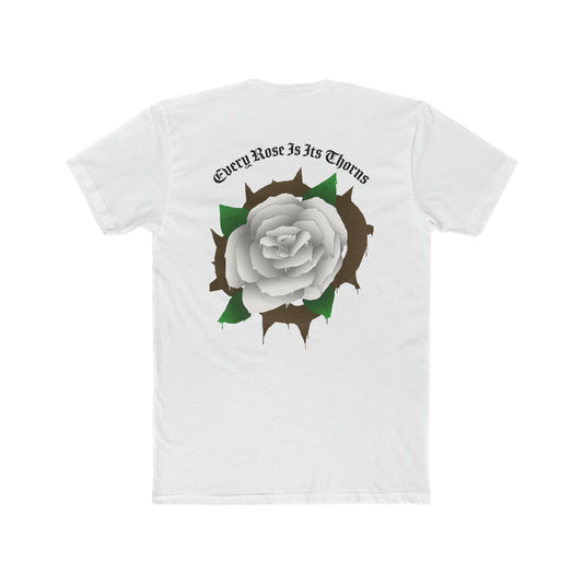 Men's Cotton Crew Tee White Rose