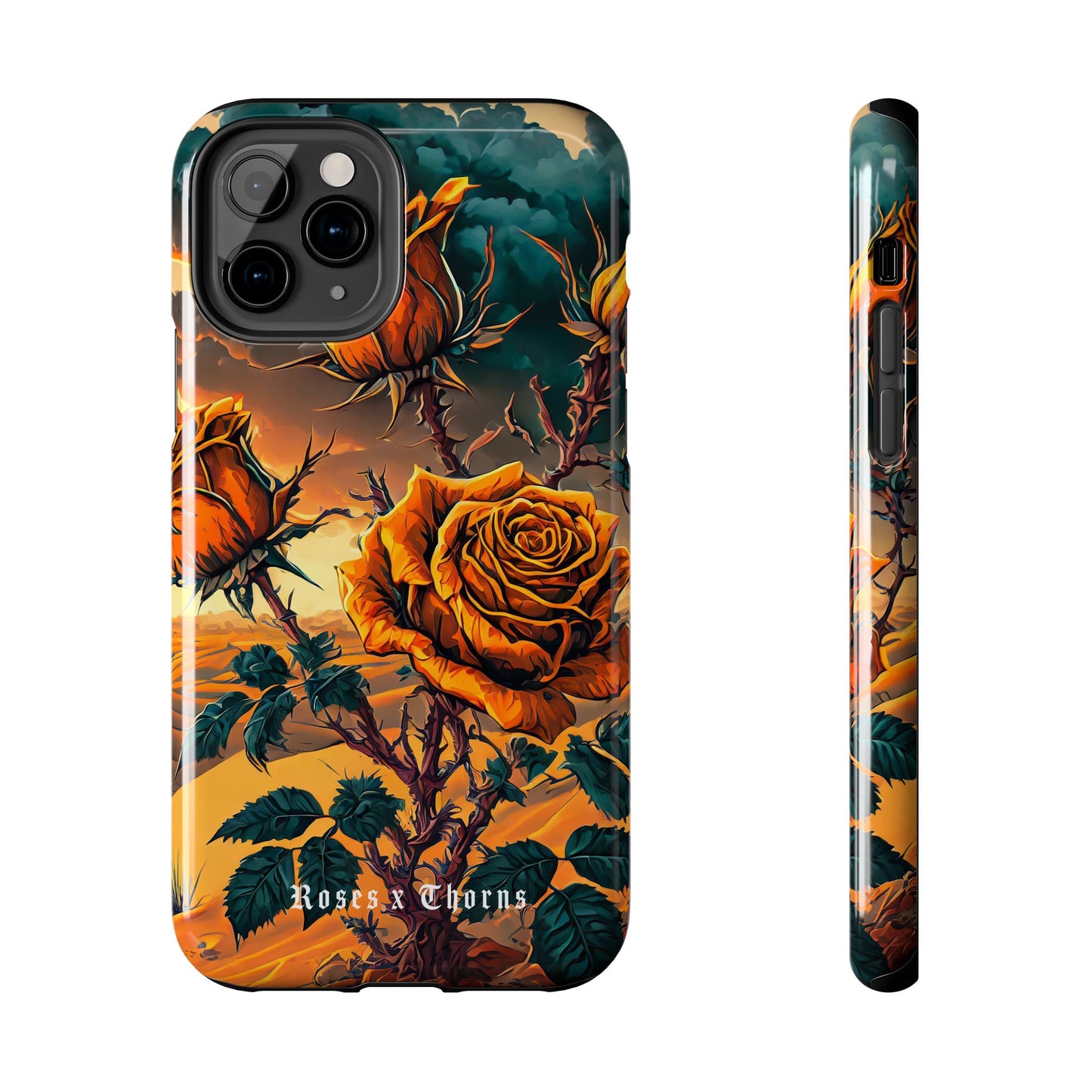 Orange Desert Roses x Thorns Phone Cases