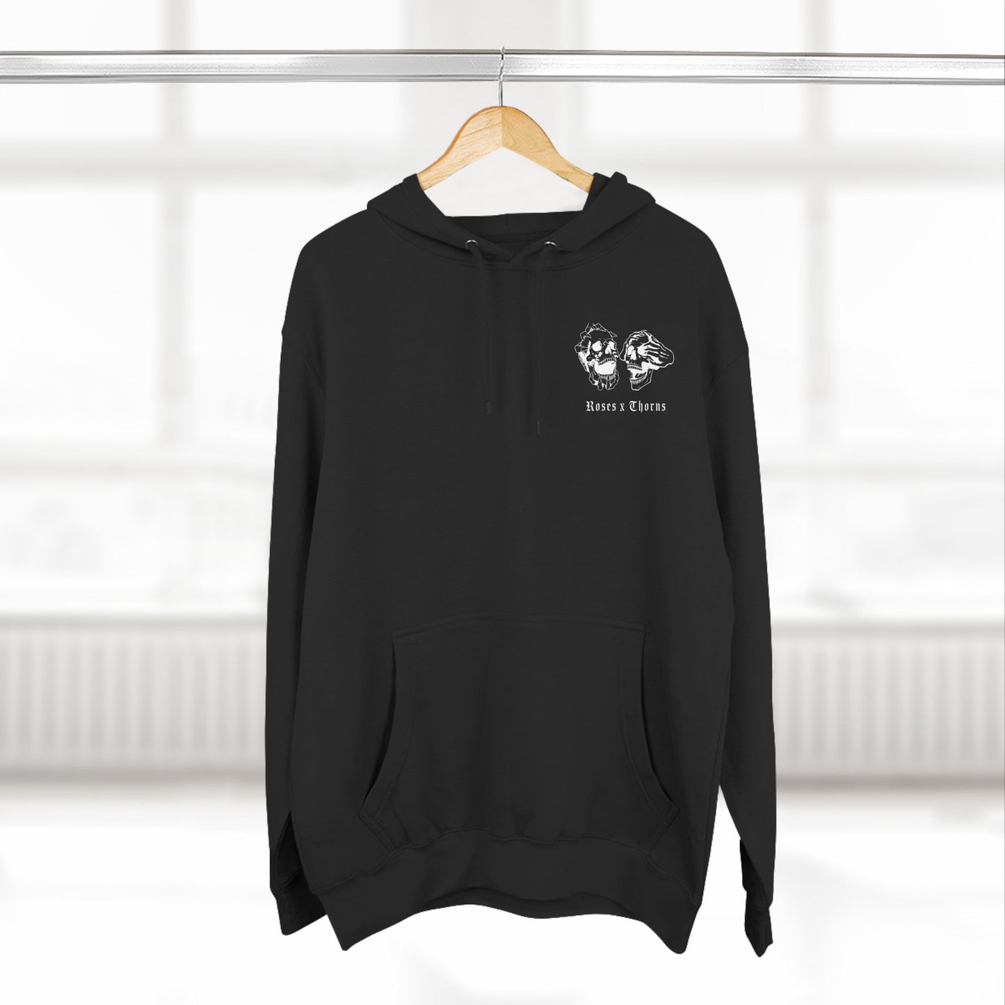 Twin Skulls Three-Panel Fleece Hoodie