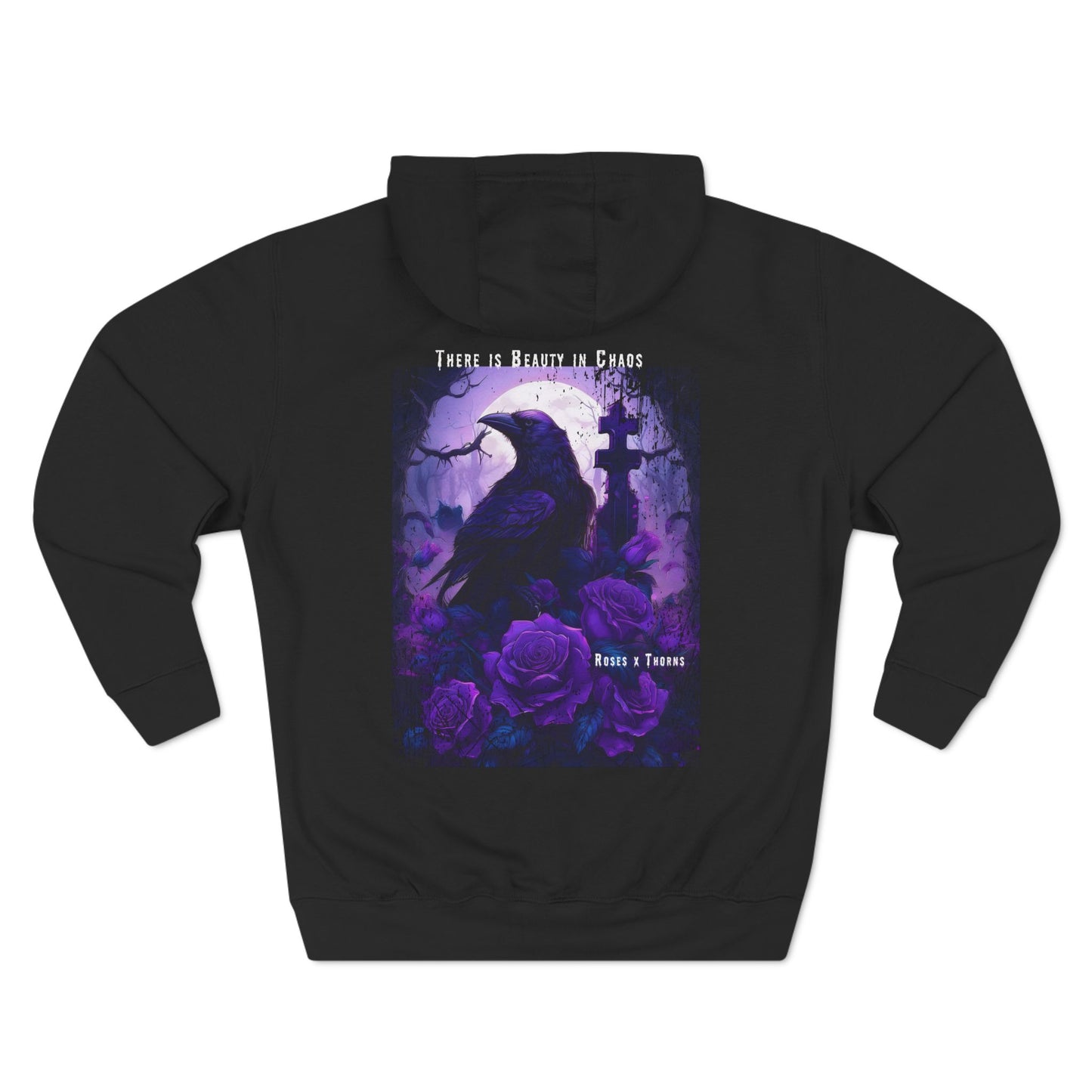 Purple Crow x Roses x Thorns Fleece Hoodie