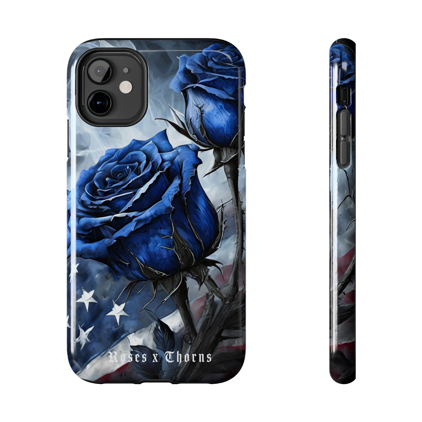 American Blue Roses x Thorns Phone Cases