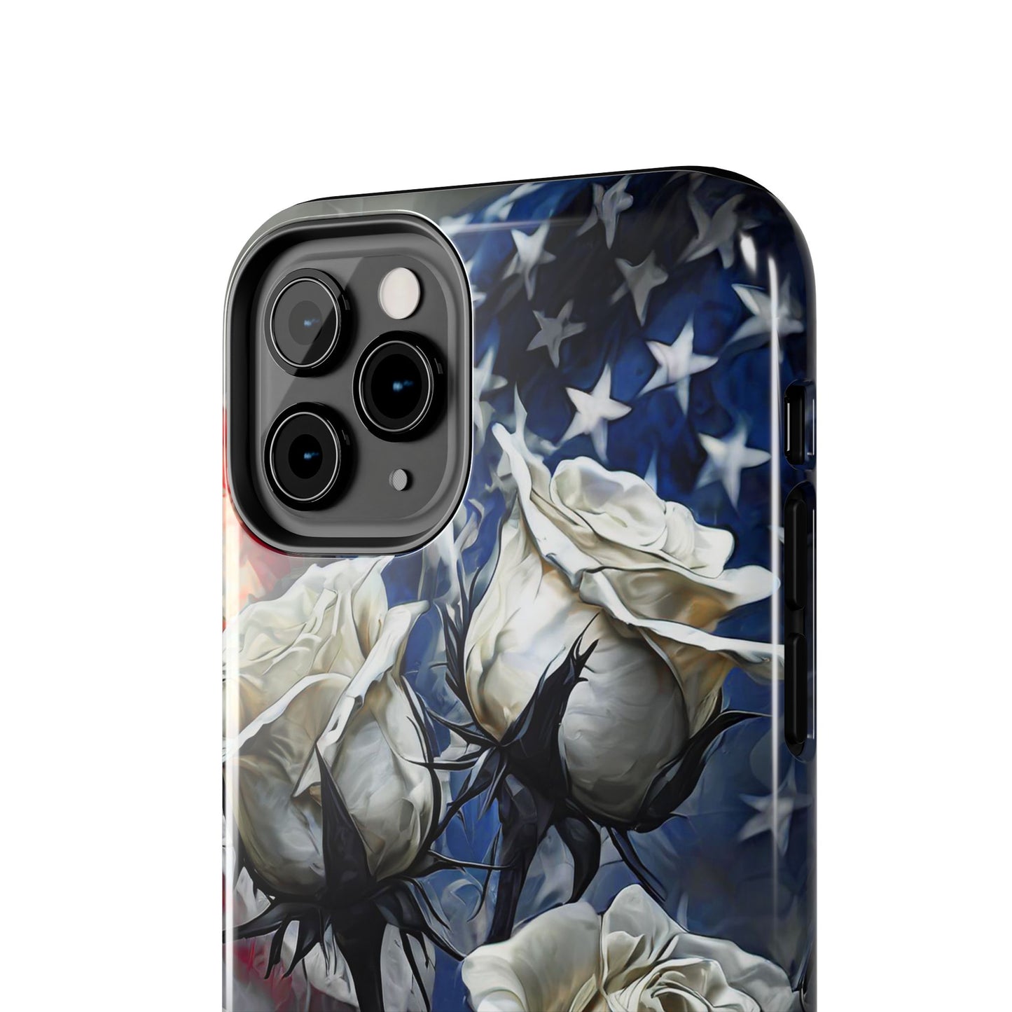 American White Roses x Thorns Phone Cases