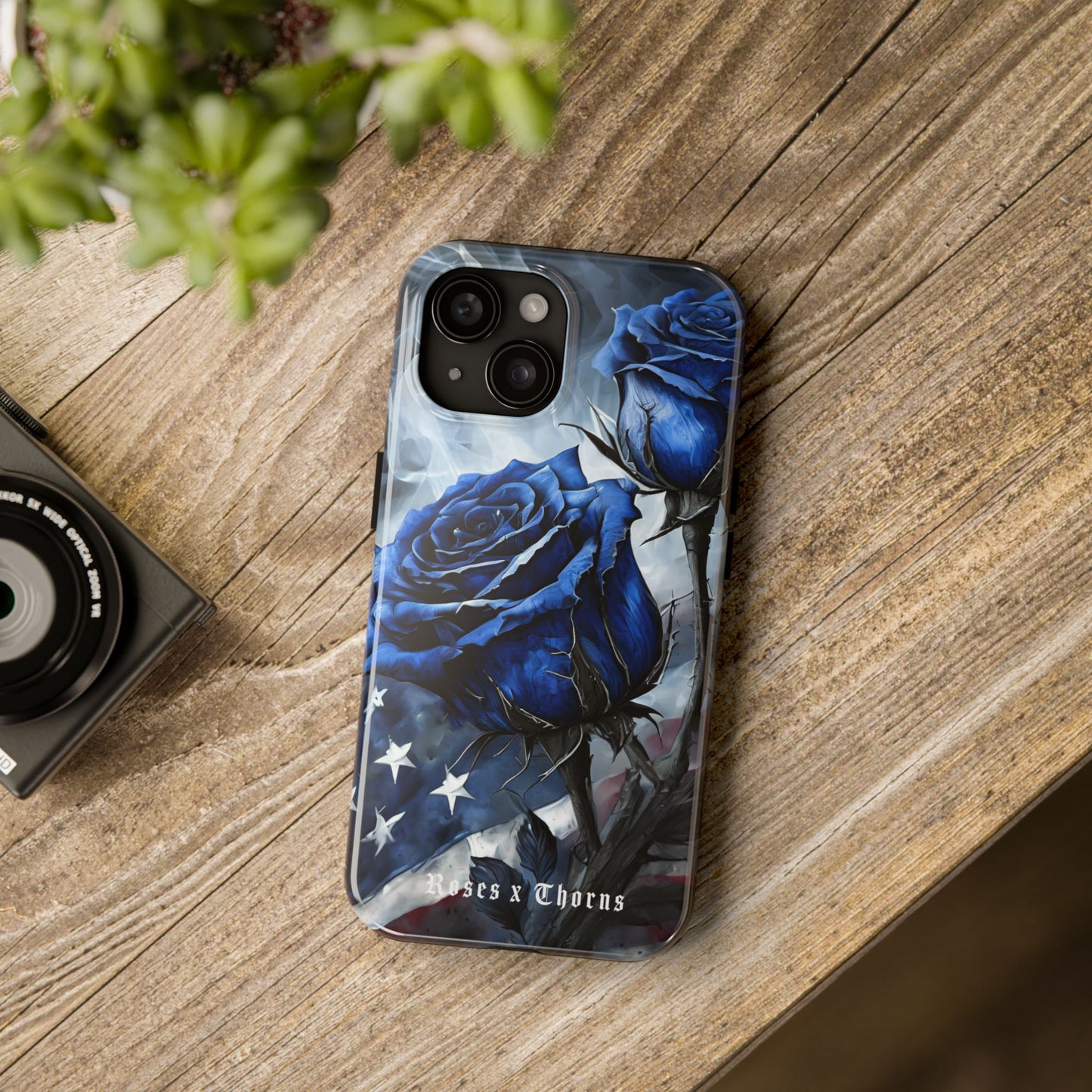 American Blue Roses x Thorns Phone Cases