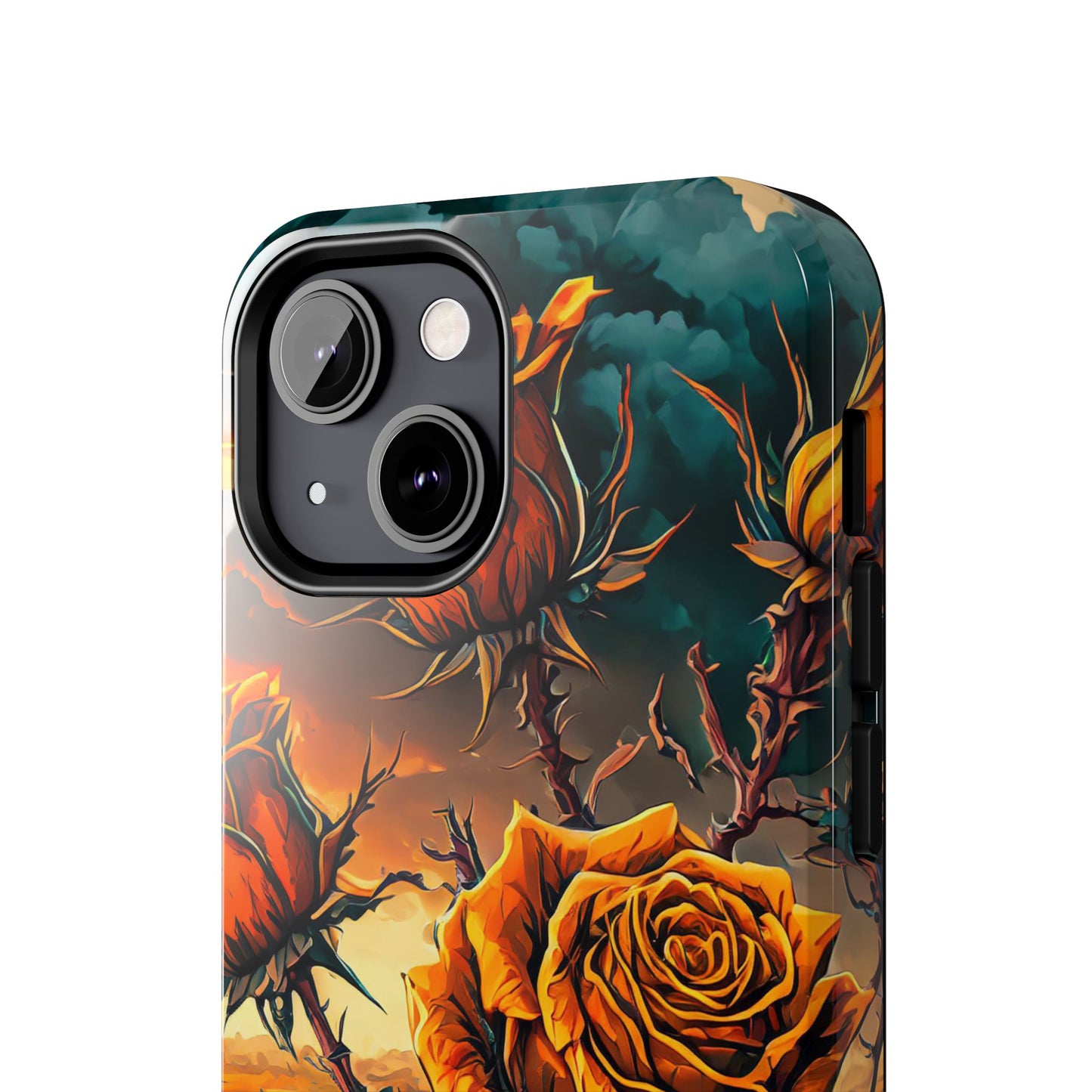 Orange Desert Roses x Thorns Phone Cases