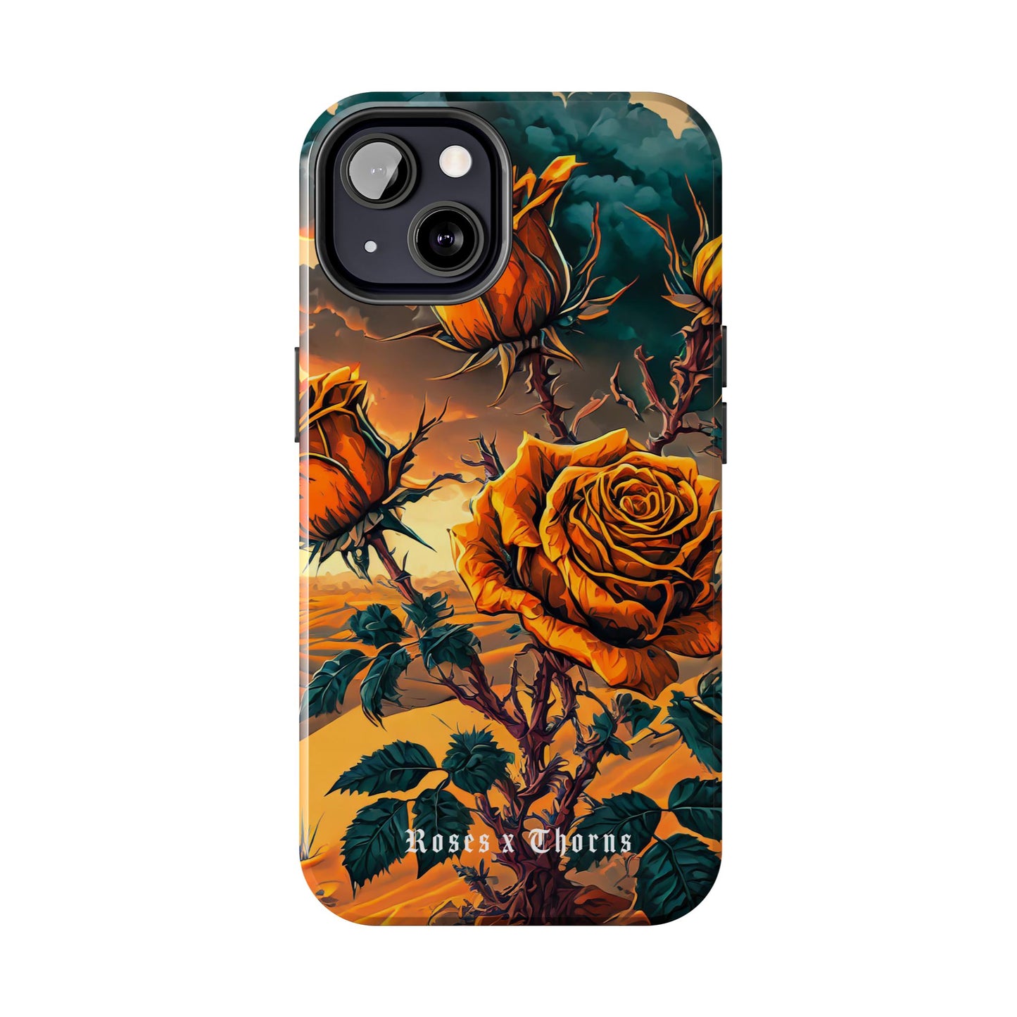 Orange Desert Roses x Thorns Phone Cases