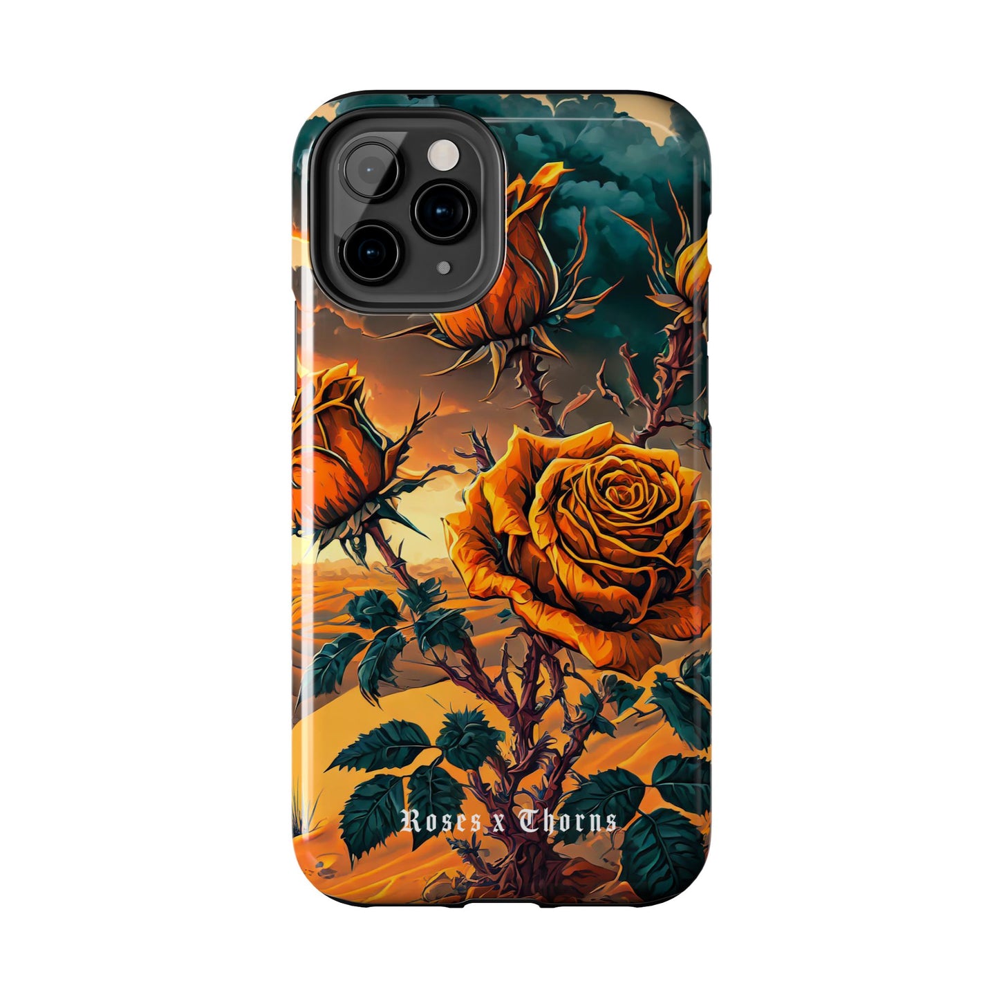 Orange Desert Roses x Thorns Phone Cases