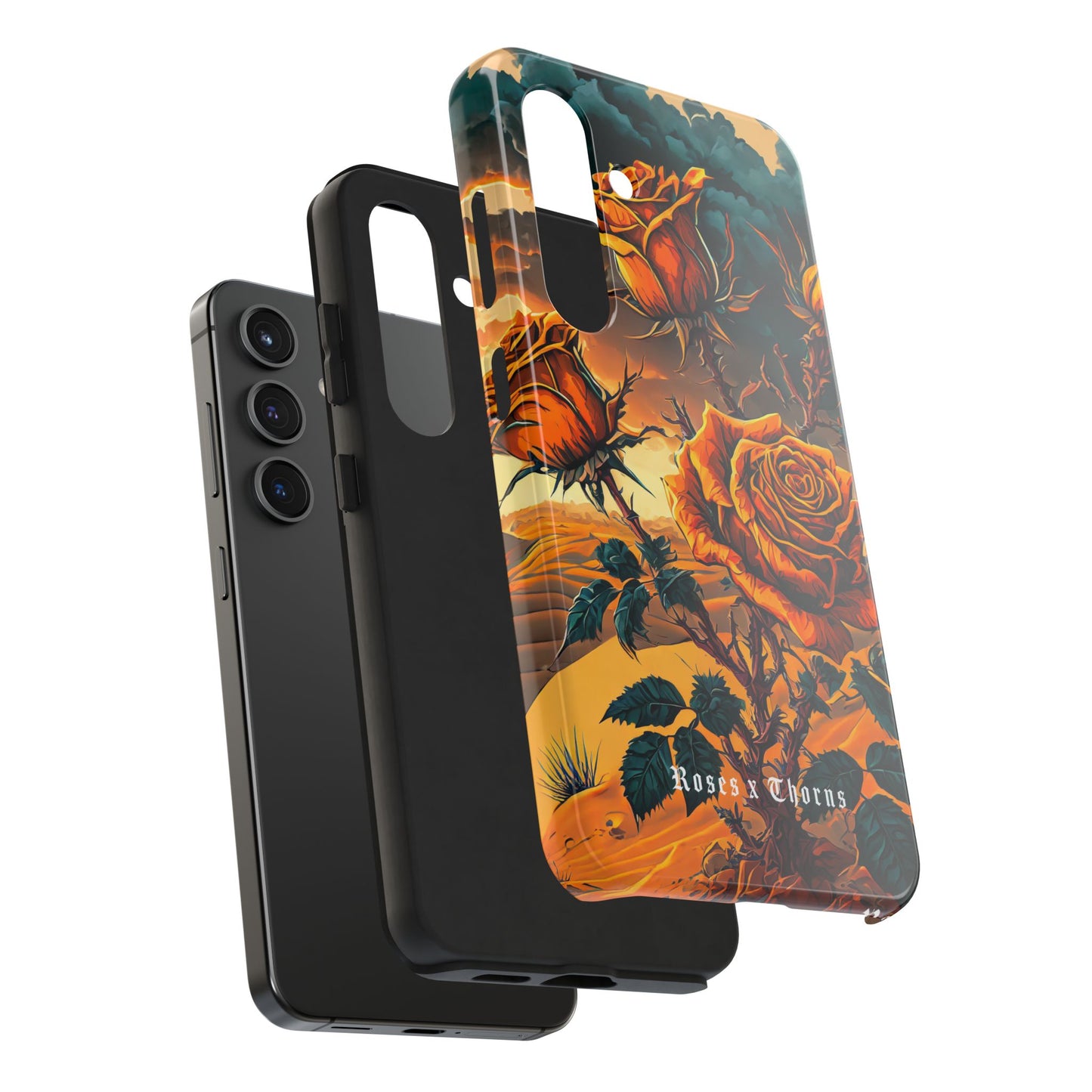 Orange Desert Roses x Thorns Phone Cases