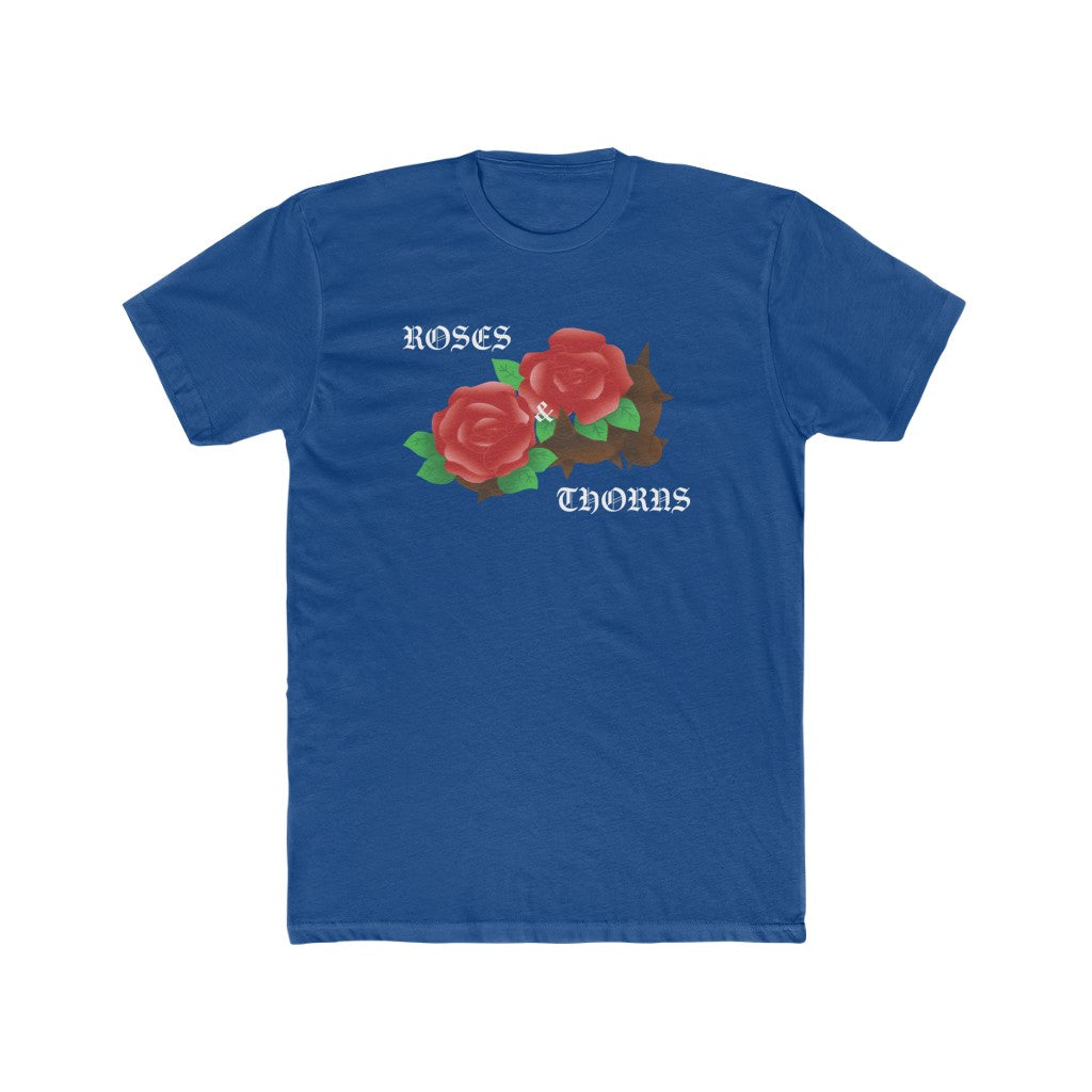 Double Red Rose Men's Cotton Crew Tee