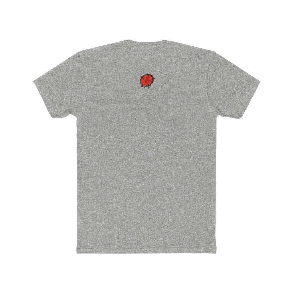 Double Red Rose Men's Cotton Crew Tee