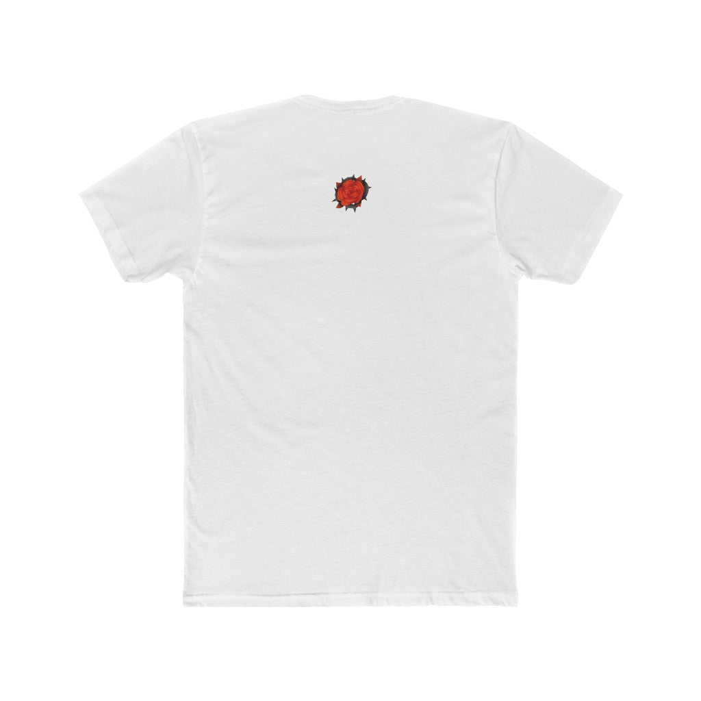 Double Red Rose Men's Cotton Crew Tee