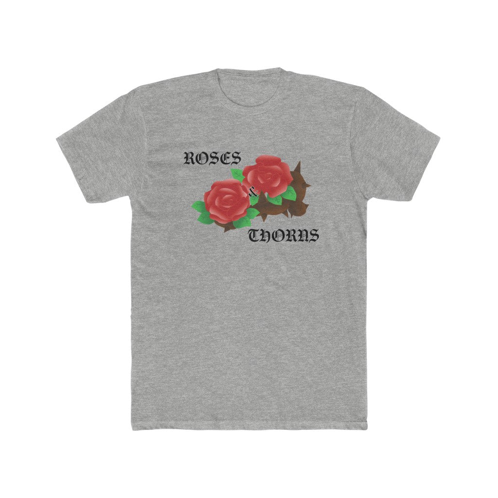 Double Red Rose Men's Cotton Crew Tee