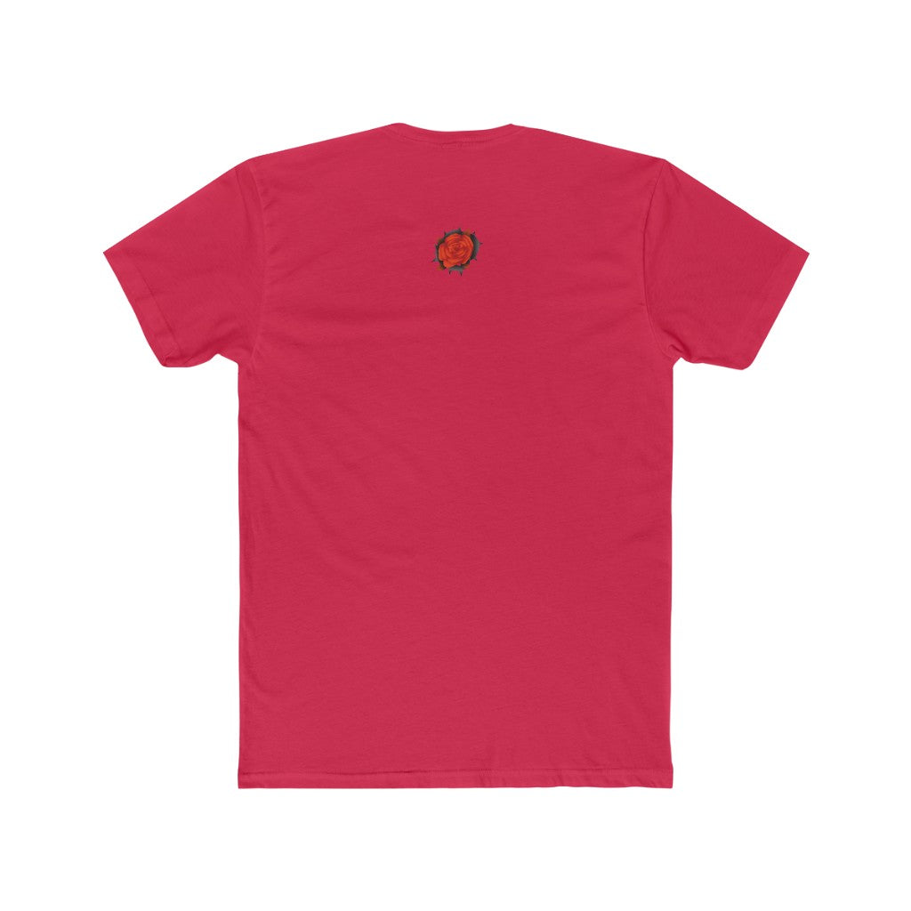 Double Red Rose Men's Cotton Crew Tee